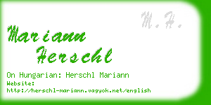 mariann herschl business card